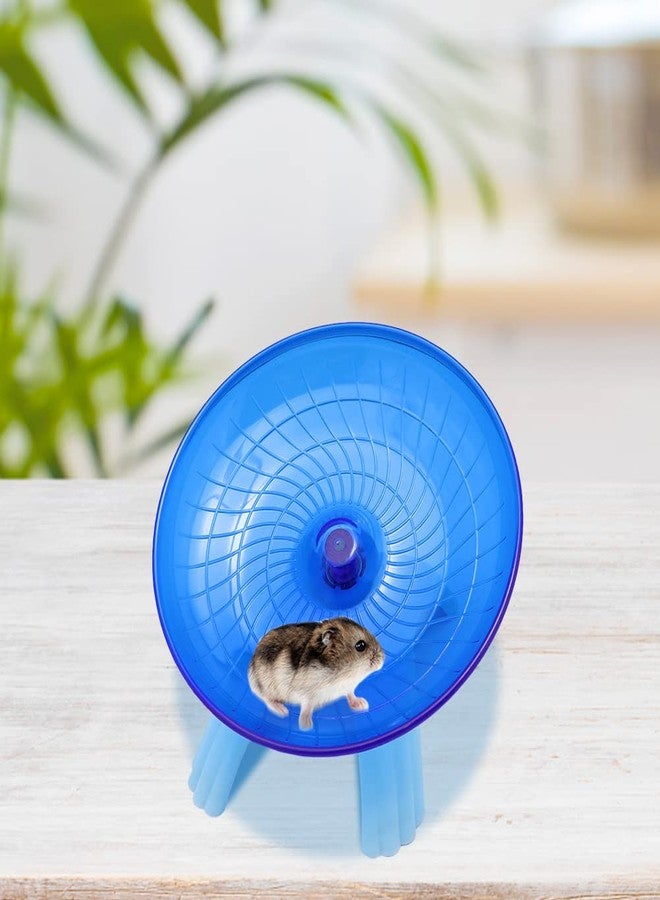 Litewood Small Hamster Wheel Hermit Crab Wheel Small Animal Flying Saucer Spinner Silent Running Exercise Toy Cage Tank Accessory for Dwarf Hamster Gerbil Mouse Rat Mice Hermit Crab (Blue) - Image 5